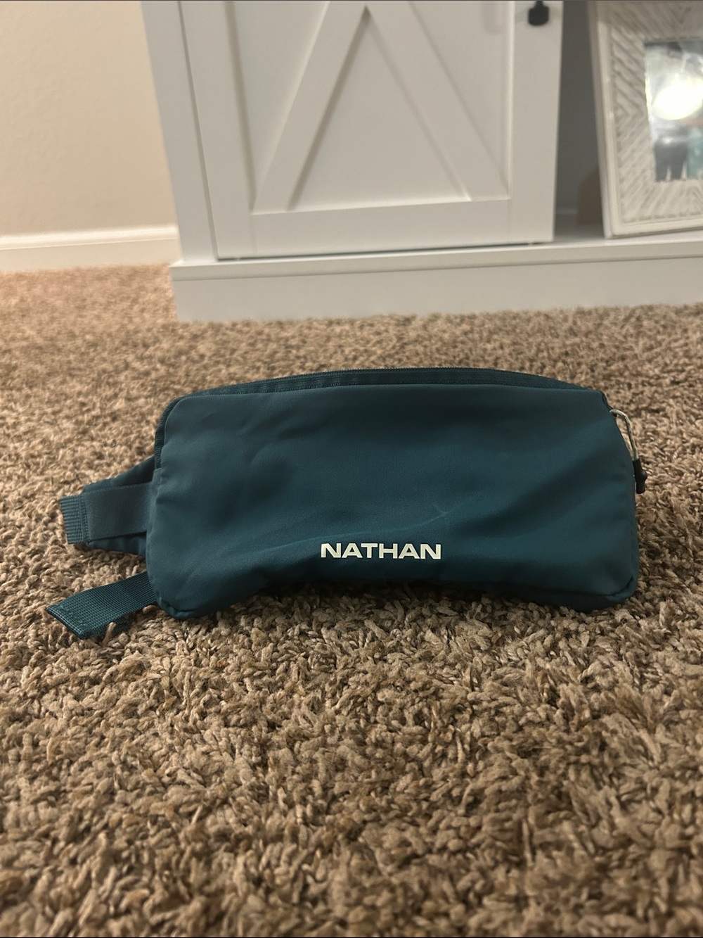 Natan Teal Belt Bag with White Logo